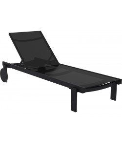 CASABLANCA ΞΑΠΛΩΣΤΡΑ BLACK/BLACK ΑΛΟΥΜ-ΠΟΛ/ΝΙΟΥ 74X190X31εκ.