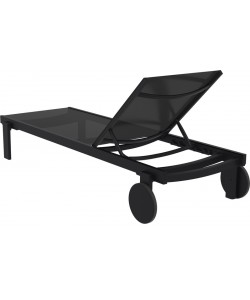 CASABLANCA ΞΑΠΛΩΣΤΡΑ BLACK/BLACK ΑΛΟΥΜ-ΠΟΛ/ΝΙΟΥ 190X74X31εκ.