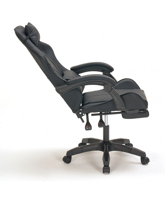 A9937 ΜΑΥΡΟ PVC ΠΟΛΥΘΡΟΝΑ GAMING/ΜΕ ΥΠΟΠΟΔΙΟ A9937 ΜΑΥΡΟ PVC ΠΟΛΥΘΡΟΝΑ GAMING/ΜΕ ΥΠΟΠΟΔΙΟ