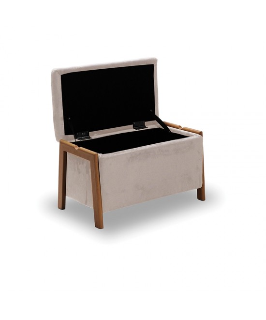 DALI ΣΚΑΜΠΟ VELVET BEIGE ΜΕ ΑΠΟΘ. ΧΩΡΟ 75X42X44εκ.