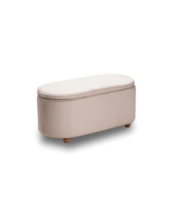 FOSTER ΣΚΑΜΠΟ VELVET BEIGE ΜΕ ΑΠΟΘ. ΧΩΡΟ 99Χ45X45εκ.