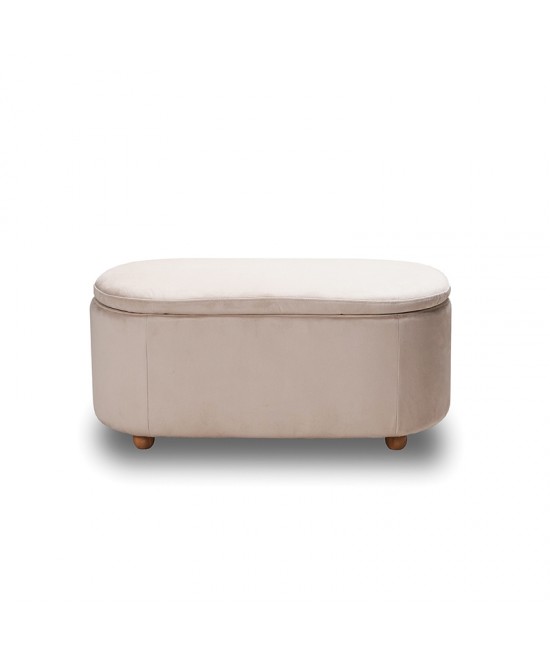 FOSTER ΣΚΑΜΠΟ VELVET BEIGE ΜΕ ΑΠΟΘ. ΧΩΡΟ 99Χ45X45εκ.