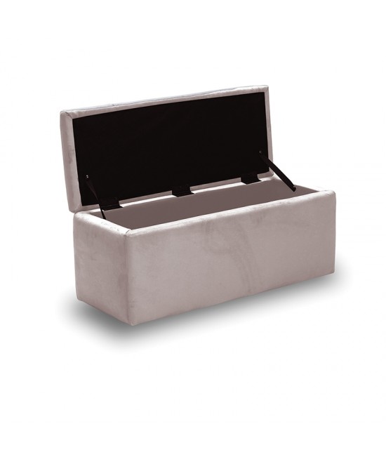 LIDO ΣΚΑΜΠΟ VELVET BEIGE ΜΕ ΑΠΟΘ. ΧΩΡΟ 101X41X42εκ.