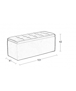 LIDO ΣΚΑΜΠΟ VELVET BEIGE ΜΕ ΑΠΟΘ. ΧΩΡΟ 101X41X42εκ.