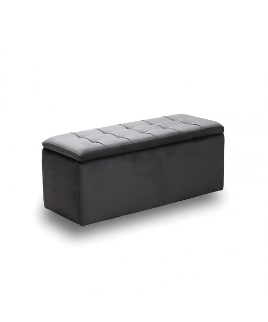 LIDO ΣΚΑΜΠΟ VELVET GREY ΜΕ ΑΠΟΘ. ΧΩΡΟ 101X41X42εκ.