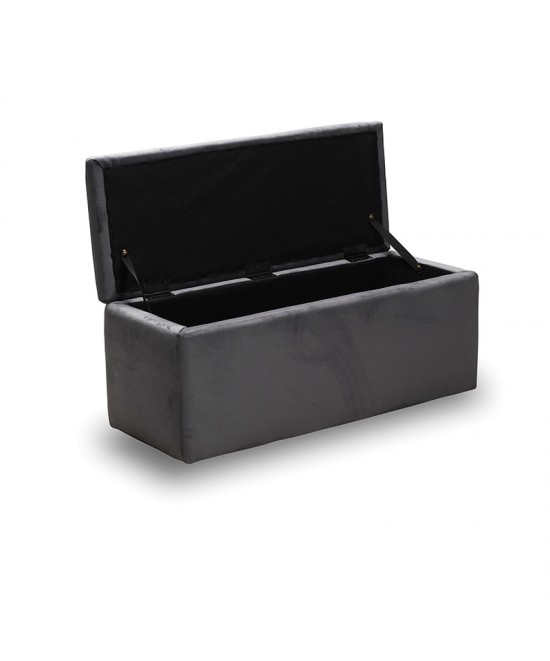 LIDO ΣΚΑΜΠΟ VELVET GREY ΜΕ ΑΠΟΘ. ΧΩΡΟ 101X41X42εκ.