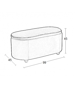 FOSTER ΣΚΑΜΠΟ VELVET BLACK ΜΕ ΑΠΟΘ. ΧΩΡΟ 99Χ45X45εκ.