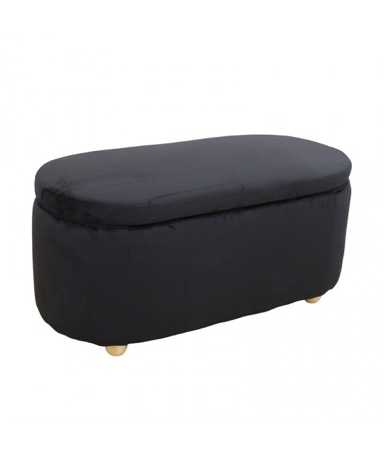 FOSTER ΣΚΑΜΠΟ VELVET BLACK ΜΕ ΑΠΟΘ. ΧΩΡΟ 99Χ45X45εκ.