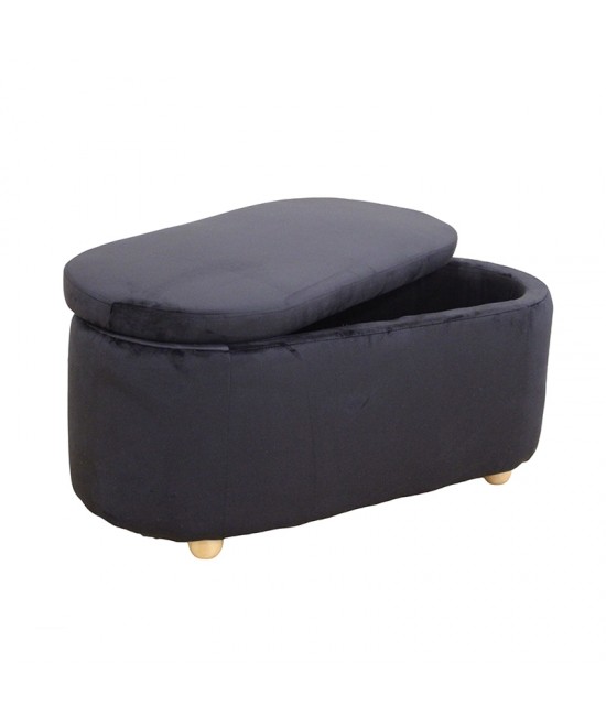 FOSTER ΣΚΑΜΠΟ VELVET BLACK ΜΕ ΑΠΟΘ. ΧΩΡΟ 99Χ45X45εκ.