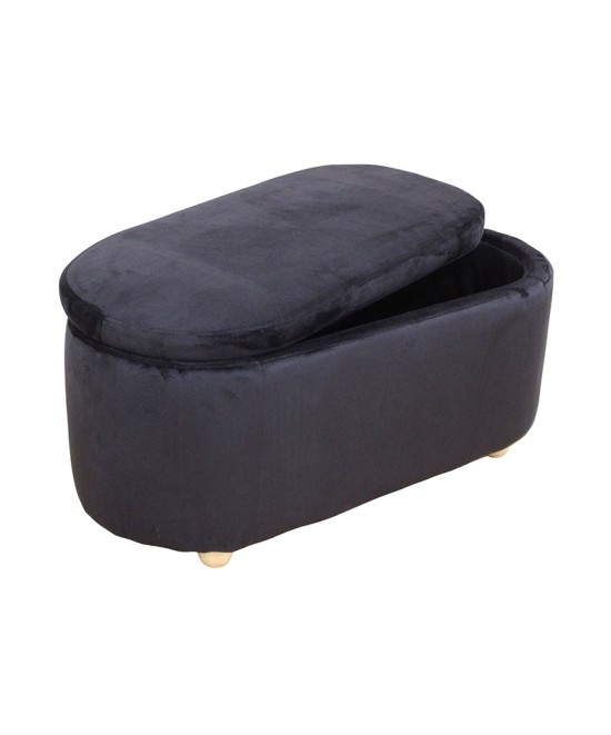 FOSTER ΣΚΑΜΠΟ VELVET BLACK ΜΕ ΑΠΟΘ. ΧΩΡΟ 99Χ45X45εκ.