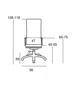 A9943 ΜΑΥΡΟ MESH ΠΟΛΥΘΡΟΝΑ ΓΡΑΦΕΙΟΥ 56X59X45-108/55-118εκ.