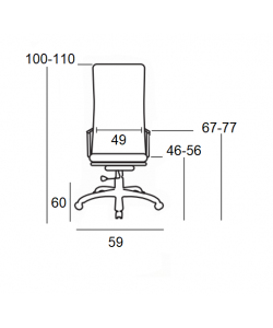 A9946 ΜΑΥΡΟ MESH ΠΟΛΥΘΡΟΝΑ ΓΡΑΦΕΙΟΥ 59Χ60Χ46-100/56-110εκ.
