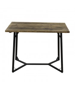 BISTRO ΤΡΑΠΕΖΙ BAR 120X65X96εκ. ΜΑΥΡΟ ΜΕΤΑΛΛΟ-ΞΥΛΟ