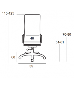 A9944 ΛΕΥΚΟ PU ΠΟΛΥΘΡΟΝΑ ΓΡΑΦΕΙΟΥ 55X60X51-115/61-125εκ.