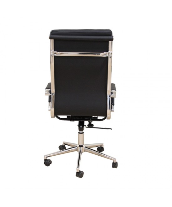 A9944 ΜΑΥΡΟ PU ΠΟΛΥΘΡΟΝΑ ΓΡΑΦΕΙΟΥ 55X60X51-115/61-125εκ.