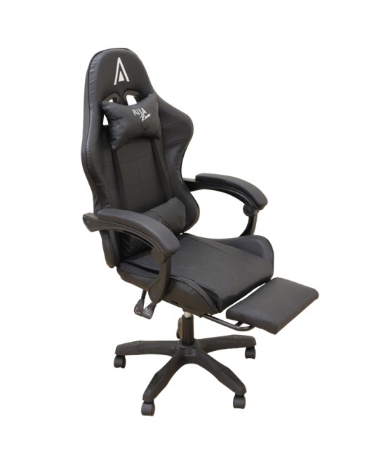 A9950 ΜΑΥΡΟ PVC ΠΟΛΥΘΡΟΝΑ GAMING/ΜΕ ΥΠΟΠΟΔΙΟ 61Χ62Χ45-118/54-127εκ.