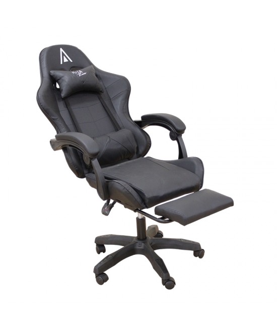 A9950 ΜΑΥΡΟ PVC ΠΟΛΥΘΡΟΝΑ GAMING/ΜΕ ΥΠΟΠΟΔΙΟ 61Χ62Χ45-118/54-127εκ.