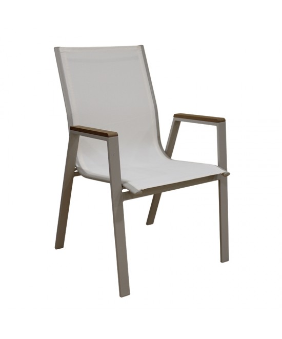 SELBY CAPPUCCINO/WHITE TEXT ΜΕΤΑΛΛΙΚΗ ΠΟΛ/ΝΑ 56Χ64Χ90εκ.