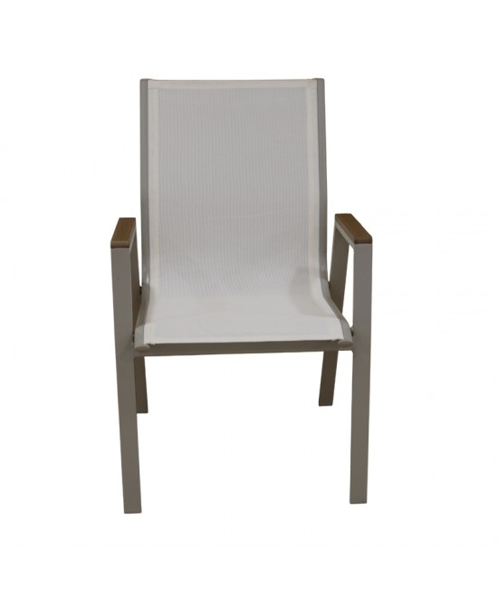 SELBY CAPPUCCINO/WHITE TEXT ΜΕΤΑΛΛΙΚΗ ΠΟΛ/ΝΑ 56Χ64Χ90εκ.