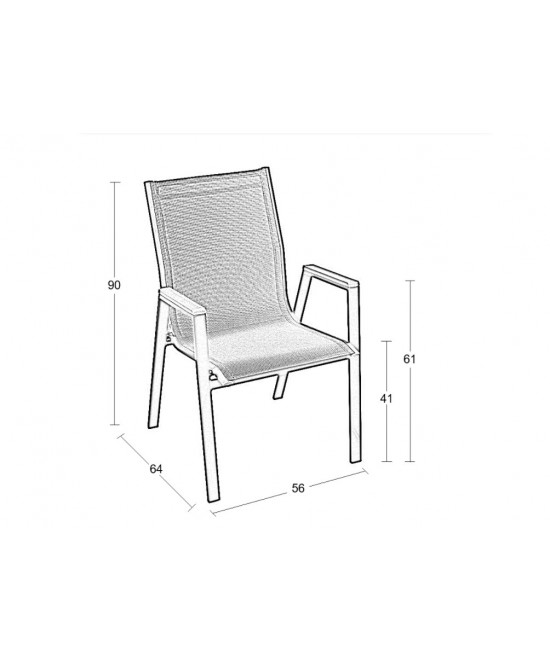 SELBY CAPPUCCINO/WHITE TEXT ΜΕΤΑΛΛΙΚΗ ΠΟΛ/ΝΑ 56Χ64Χ90εκ.