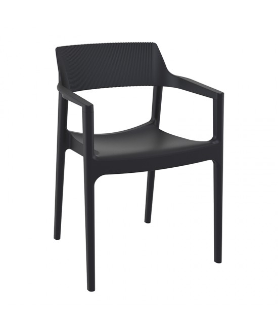 TULUM BLACK ΠΟΛΥΘΡΟΝΑ ΠΟΛ/ΝΙΟΥ 55X52X79εκ.