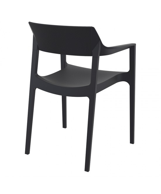 TULUM BLACK ΠΟΛΥΘΡΟΝΑ ΠΟΛ/ΝΙΟΥ 55X52X79εκ.