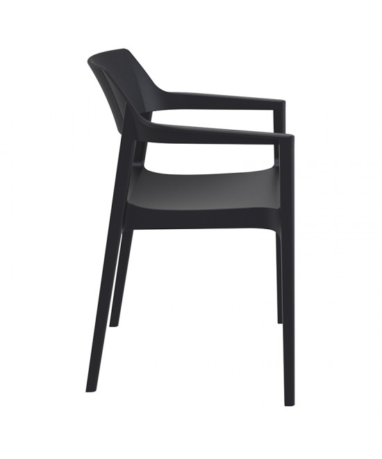 TULUM BLACK ΠΟΛΥΘΡΟΝΑ ΠΟΛ/ΝΙΟΥ 55X52X79εκ.