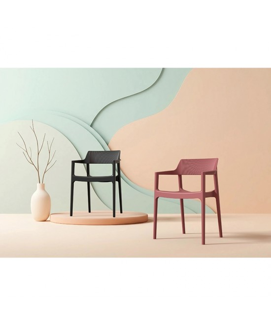 TULUM BLACK ΠΟΛΥΘΡΟΝΑ ΠΟΛ/ΝΙΟΥ 55X52X79εκ.