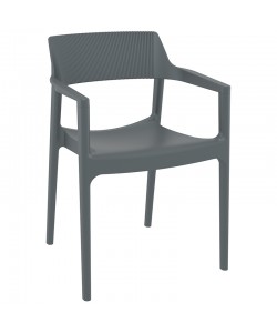 TULUM DARK GREY ΠΟΛΥΘΡΟΝΑ ΠΟΛ/ΝΙΟΥ 55X52X79εκ.