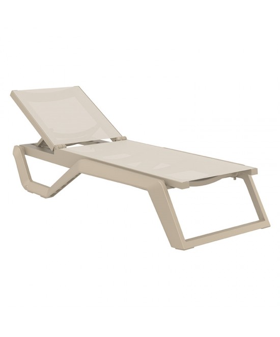 RIO PRO ΞΑΠΛΩΣΤΡΑ TAUPE/TAUPE ΠΟΛ/ΝΙΟΥ 190X70X33εκ.