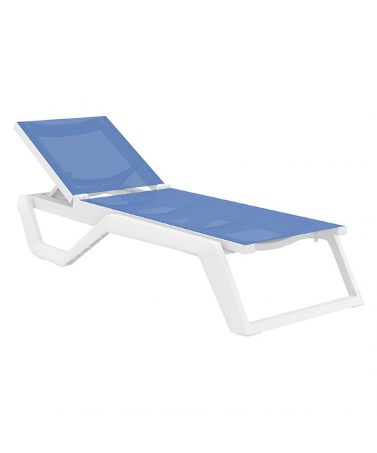 RIO PRO ΞΑΠΛΩΣΤΡΑ WHITE/BLUE ΠΟΛ/ΝΙΟΥ 190X70X33εκ.