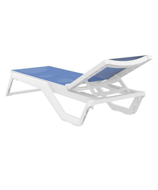 RIO PRO ΞΑΠΛΩΣΤΡΑ WHITE/BLUE ΠΟΛ/ΝΙΟΥ 190X70X33εκ.