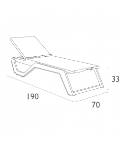 RIO PRO ΞΑΠΛΩΣΤΡΑ WHITE/TAUPE ΠΟΛ/ΝΙΟΥ 190X70X33εκ.