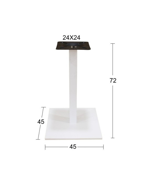 FLAT PROMO ΛΕΥΚΗ 45Χ45Χ72εκ.(Π/Ρ)ΒΑΣΗ ΜΕΤΑΛΛΙΚΗ ΜΕ ΡΕΓ/ΡΟΥΣ