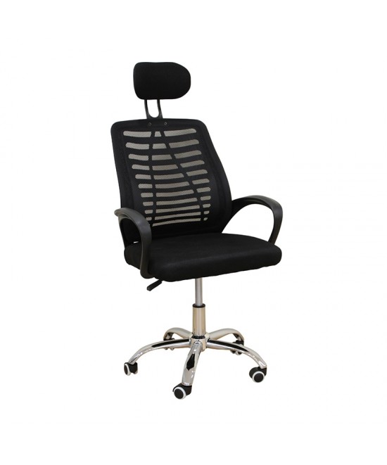 A9951 ΜΑΥΡΗ ΠΟΛΥΘΡΟΝΑ ΓΡΑΦΕΙΟΥ 59X61X42-108/51-120εκ.