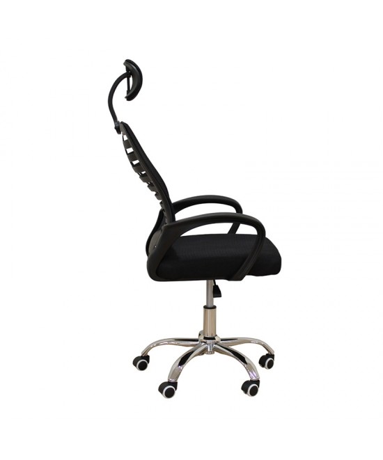 A9951 ΜΑΥΡΗ ΠΟΛΥΘΡΟΝΑ ΓΡΑΦΕΙΟΥ 59X61X42-108/51-120εκ.