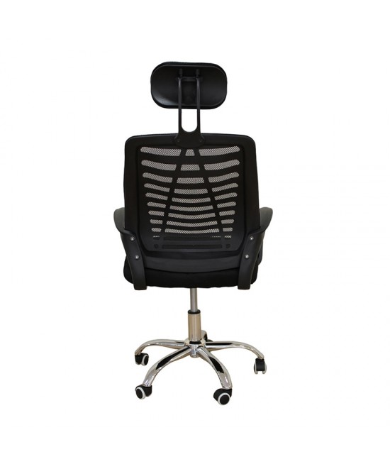 A9951 ΜΑΥΡΗ ΠΟΛΥΘΡΟΝΑ ΓΡΑΦΕΙΟΥ 59X61X42-108/51-120εκ.