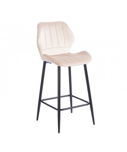 DYLAN BEIGE VELVET ΥΦΑΣΜΑ 65εκ. ΣΚΑΜΠΟ ΜΕΤΑΛΛΙΚΟ 46X45X65-95εκ.