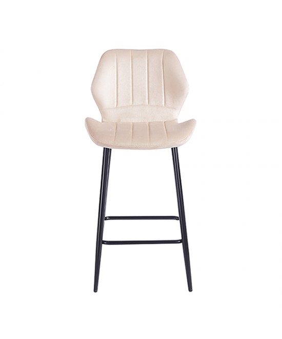 DYLAN BEIGE VELVET ΥΦΑΣΜΑ 65εκ. ΣΚΑΜΠΟ ΜΕΤΑΛΛΙΚΟ 46X45X65-95εκ.