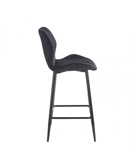 DYLAN BLACK VELVET ΥΦΑΣΜΑ 65εκ. ΣΚΑΜΠΟ ΜΕΤΑΛΛΙΚΟ 46X45X65-95εκ.