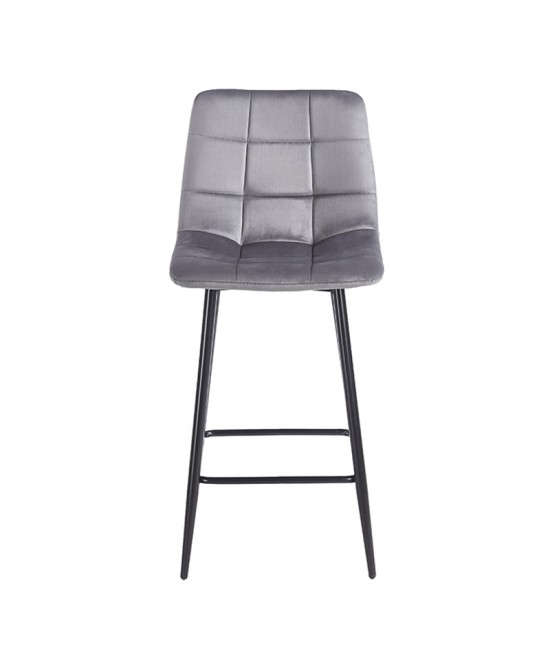 NORA GREY VELVET ΥΦΑΣΜΑ 65εκ. ΣΚΑΜΠΟ ΜΕΤΑΛΛΙΚΟ 45X41X65-99εκ.