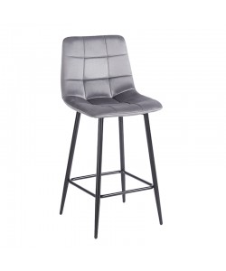 NORA GREY VELVET ΥΦΑΣΜΑ 65εκ. ΣΚΑΜΠΟ ΜΕΤΑΛΛΙΚΟ 45X41X65-99εκ.