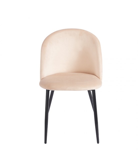 RIO BEIGE VELVET ΥΦΑΣΜΑ ΚΑΡΕΚΛΑ ΜΕΤΑΛΛΙΚΗ 50X52X81εκ.