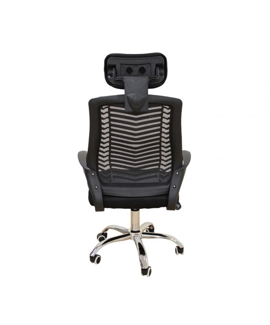 A1710 ΜΑΥΡΟ MESH ΠΟΛΥΘΡΟΝΑ ΓΡΑΦΕΙΟΥ 62Χ61Χ44-109/54-121εκ.