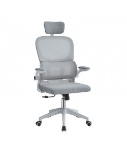 A9935 WHITE/GREY MESH ΠΟΛΥΘΡΟΝΑ ΓΡΑΦΕΙΟΥ 62Χ64Χ42-114/52-125εκ.