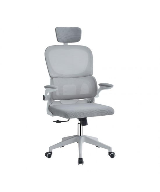 A9935 WHITE/GREY MESH ΠΟΛΥΘΡΟΝΑ ΓΡΑΦΕΙΟΥ 62Χ64Χ42-114/52-125εκ.