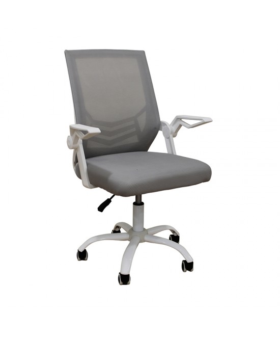 A1830 ΛΕΥΚΟ/ΓΚΡΙ MESH ΠΟΛΥΘΡΟΝΑ ΓΡΑΦΕΙΟΥ 62X54X44-91/53-100εκ.