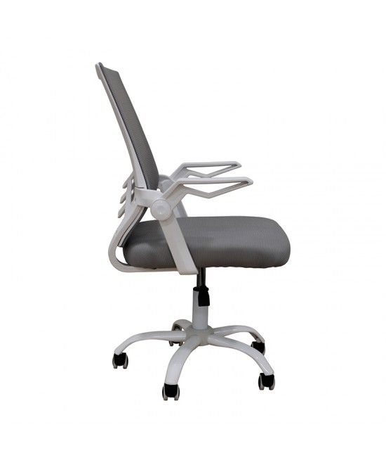 A1830 ΛΕΥΚΟ/ΓΚΡΙ MESH ΠΟΛΥΘΡΟΝΑ ΓΡΑΦΕΙΟΥ 62X54X44-91/53-100εκ.