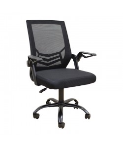 A1830 ΜΑΥΡΟ/ΜΑΥΡΟ MESH ΠΟΛ/ΝΑ ΓΡΑΦΕΙΟΥ 62X54X44-91/53-100εκ.