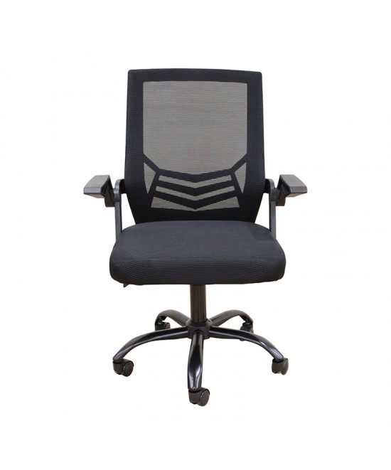 A1830 ΜΑΥΡΟ/ΜΑΥΡΟ MESH ΠΟΛ/ΝΑ ΓΡΑΦΕΙΟΥ 62X54X44-91/53-100εκ.